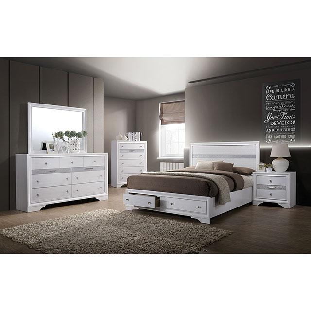 Chrissy White Mirror - Furniture Center (NY)