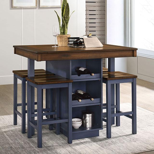 Azurine 5 Pc. Counter Ht. Set - Furniture Center (NY)