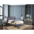 Anabelle E.King Bed Purple & Natural - Furniture Center (NY)