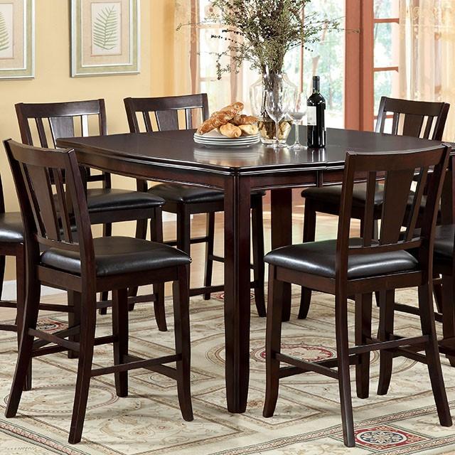 Edgewood II Espresso Square Counter Ht. Table - Furniture Center (NY)
