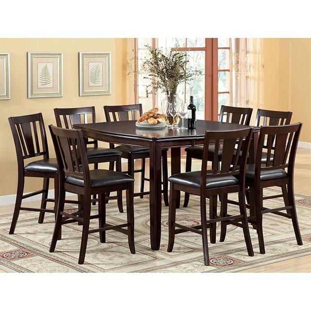 Edgewood II Espresso Square Counter Ht. Table - Furniture Center (NY)