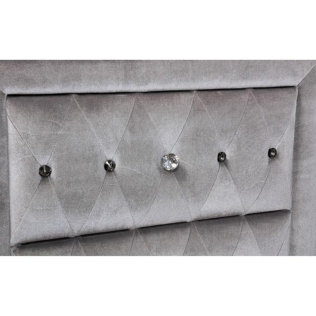 Alzir Gray Night Stand - Furniture Center (NY)