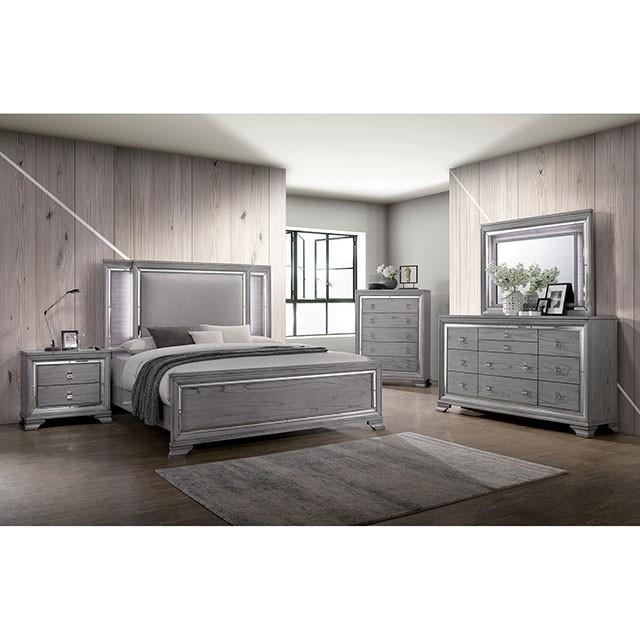 Alanis Light Gray Mirror - Furniture Center (NY)