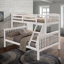Brookings Twin/Full Bunk Bed White, Brown & Black - Furniture Center (NY)