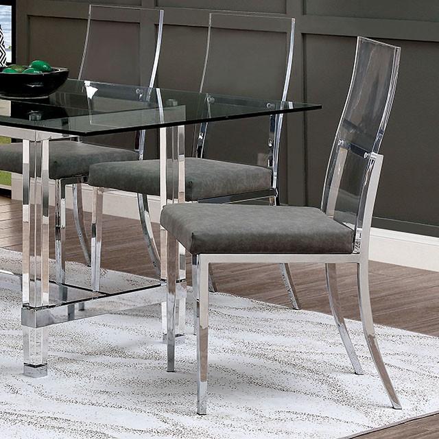 Casper Chrome Side Chair (2/CTN) - Furniture Center (NY)