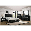 CHRISSY E.King, Full, & Queen Bed White, Grey, & Black
