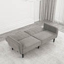 Aristide Futon Sofa Grey & Brown - Furniture Center (NY)