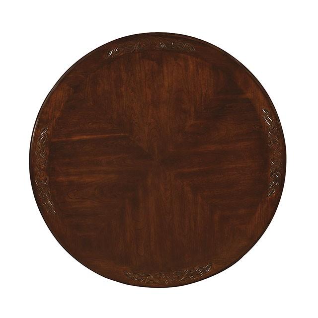 Elana Brown Cherry Round Dining Table - Furniture Center (NY)