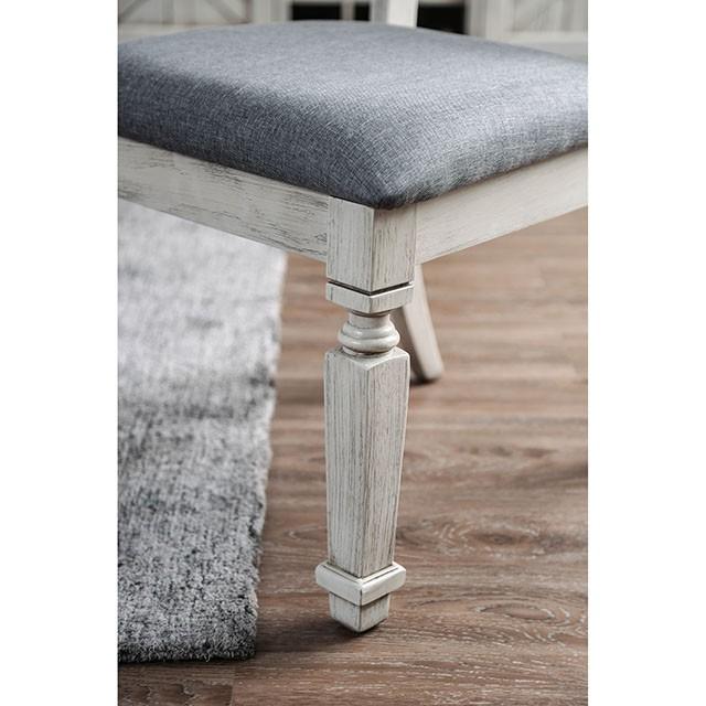 Georgia Antique White/Gray Dining Table - Furniture Center (NY)
