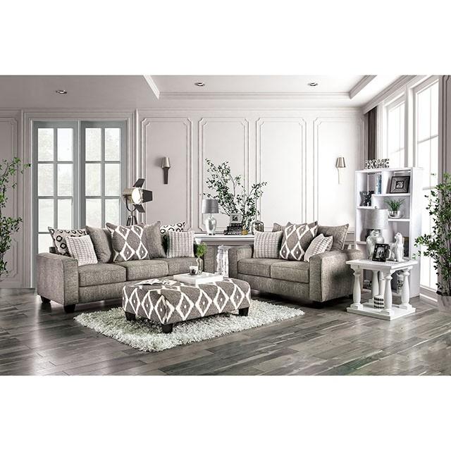 Basie Gray Love Seat - Furniture Center (NY)