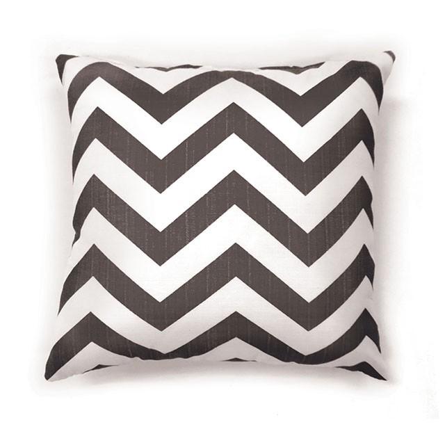ZOE 18" X 18" Pillow, Gray Chevron (2/CTN) - Furniture Center (NY)
