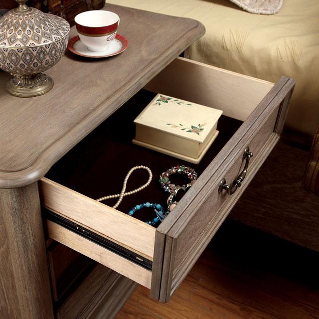 BELGRADE I Rustic Natural Tone Night Stand - Furniture Center (NY)