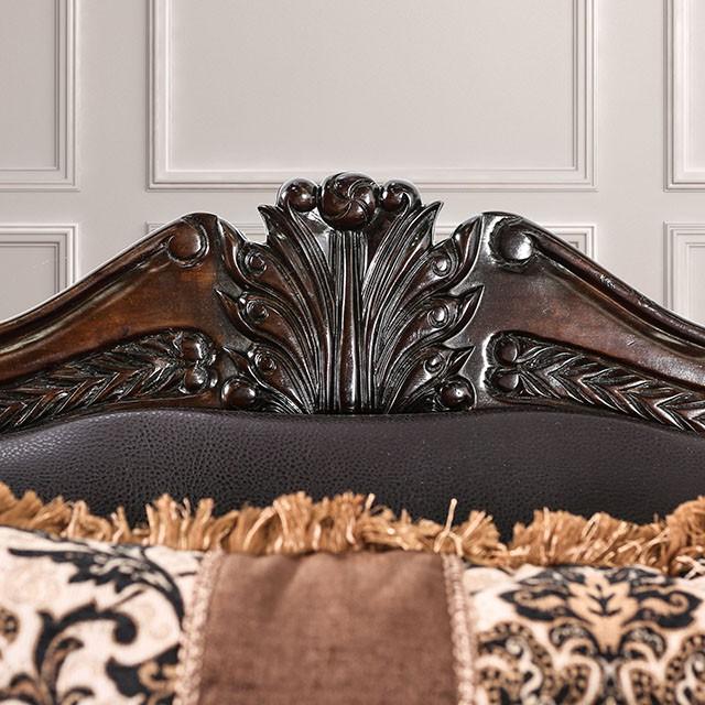 JAMAEL Brown/Espresso Sofa - Furniture Center (NY)