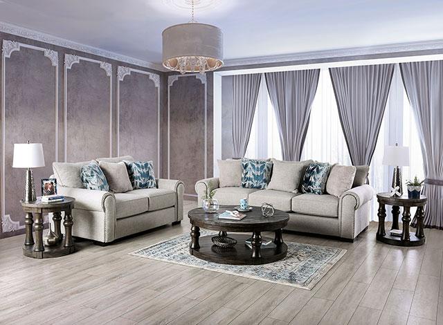 LAREDO Sofa, Beige - Furniture Center (NY)