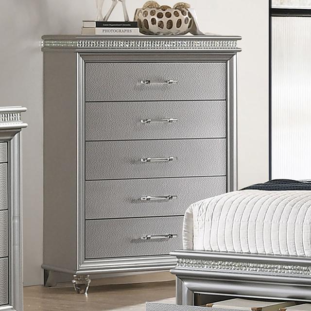 MADDIE Chest, Silver - Furniture Center (NY)