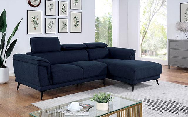 NAPANEE Sectional, Navy - Furniture Center (NY)