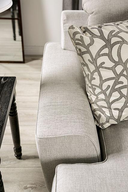 PICOTEE Sofa, Light Gray/Black - Furniture Center (NY)