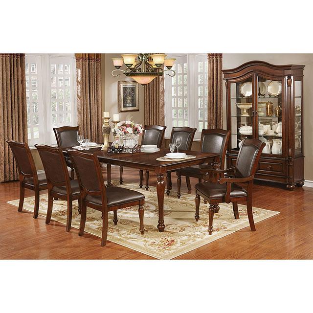 Sylvana Brown Cherry/Espresso Arm Chair (2/CTN) - Furniture Center (NY)