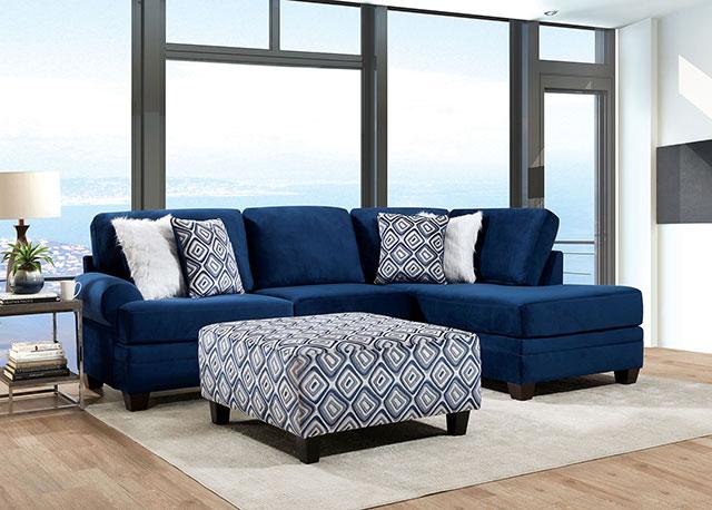 WALDPORT Swivel Chair, Navy - Furniture Center (NY)