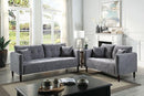 LYNDA Loveseat w/ Pillows, Dark Gray - Furniture Center (NY)