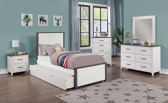PRIAM Mirror, White/Gray - Furniture Center (NY)