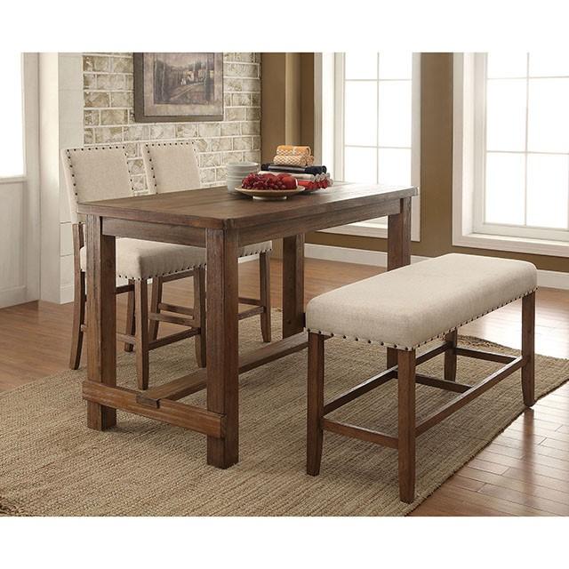 SANIA Rustic Oak Counter Ht. Chair (2/CTN) - Furniture Center (NY)