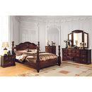 Tuscan II Glossy Dark Pine Cal.King, E.King, & Queen Bed - Furniture Center (NY)
