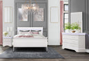 CHARLIE WHITE KING BED WITH LED, DRESSER, MIRROR AND NIGHTSTAND - Furniture Center (NY)
