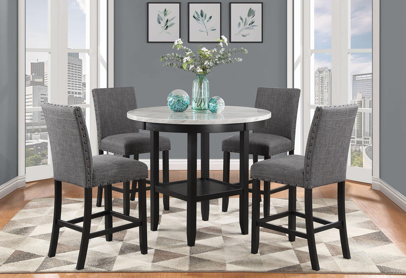 D40011 BAR TABLE + 4 D1622 BAR STOOLS image