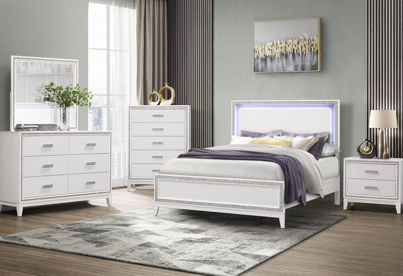 LILY WHITE QUEEN BED GROUP - Furniture Center (NY)