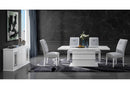 MONACO WHITE DINING TABLE + MONACO DINING CHAIR - Furniture Center (NY)