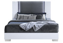 YLIME SMOOTH WHITE KING BED WITH LED FULLY SLATTED - Furniture Center (NY)