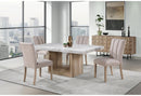 D02 NATURAL DINING TABLE + 8 D8683 DINING CHAIRS - Furniture Center (NY)