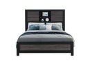 LISBON GREY/BLACK BOOKCASE FULL BED - Furniture Center (NY)