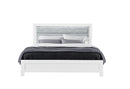 LUCCIA WHITE KING BED WITH LED - Furniture Center (NY)