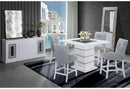 MONACO WHITE BAR TABLE + 8 MONACO BS-N - Furniture Center (NY)
