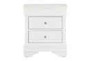 POMPEI METALLIC WHITE NIGHTSTAND - Furniture Center (NY)