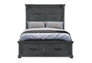 TATUM GREY QUEEN BED WITH STORAGE - Furniture Center (NY)
