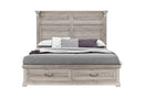 TATUM NATURAL KING BED WITH STORAGE - Furniture Center (NY)