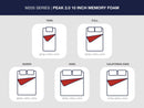 Peak 2.0 10 Memory Foam Mattress - Furniture Center (NY)