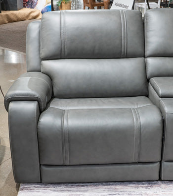 5Z - Pittson Power Reclining Sectional Loveseat - Furniture Center (NY)
