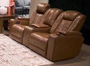 Gruaro Power Reclining Loveseat with Console - Furniture Center (NY)