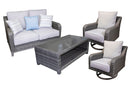 Elite Park Outdoor Loveseat, Lounge Chairs and Cocktail Table - Furniture Center (NY)