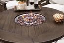 Paradise Trail Paradise Trail Fire Pit Table with 4 Nuvella Swivel Lounge Chairs - Furniture Center (NY)