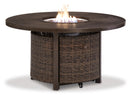 Paradise Trail Outdoor Sofa, Lounge Chairs and Fire Pit Table - Furniture Center (NY)