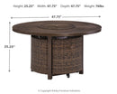 Paradise Trail Paradise Trail Fire Pit Table with 4 Nuvella Swivel Lounge Chairs - Furniture Center (NY)
