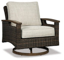 Paradise Trail Paradise Trail Fire Pit Table with 4 Nuvella Swivel Lounge Chairs - Furniture Center (NY)