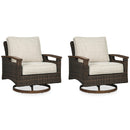 Paradise Trail Outdoor Sofa, Lounge Chairs and Fire Pit Table - Furniture Center (NY)