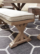 Beachcroft Outdoor Bench with Cushion - Furniture Center (NY)