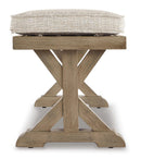 Beachcroft Outdoor Bench with Cushion - Furniture Center (NY)